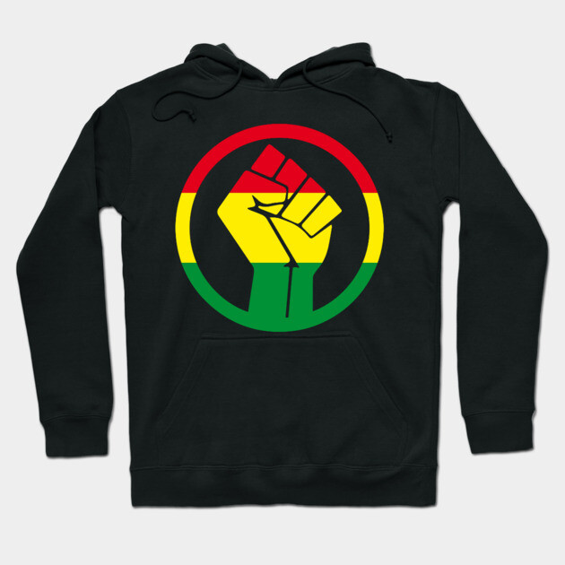 Black Power Fist, black lives matter, black history, Africa colors Hoodie by UrbanLifeApparel