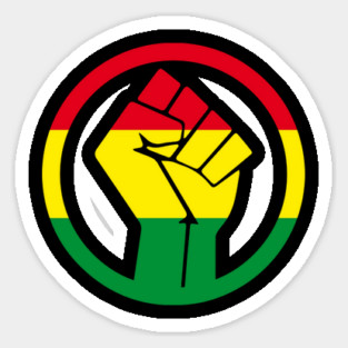 Black Power Fist, black lives matter, black history, Africa colors Magnet