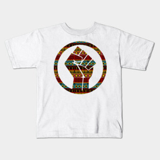 Black Power Fist, black lives matter, black history, afrocentric Kids T-Shirt