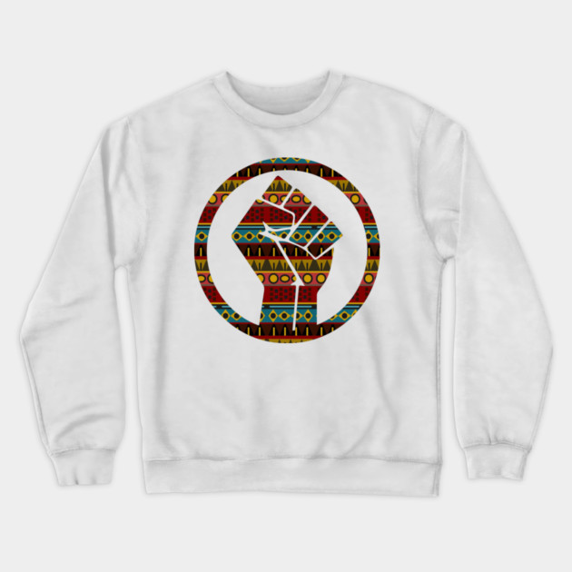 Black Power Fist, black lives matter, black history, afrocentric Crewneck Sweatshirt by UrbanLifeApparel