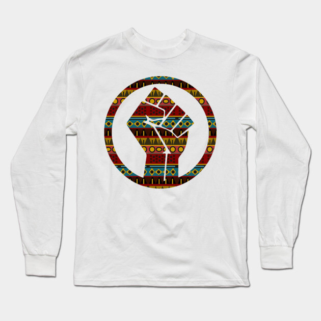 Black Power Fist, black lives matter, black history, afrocentric Long Sleeve T-Shirt by UrbanLifeApparel