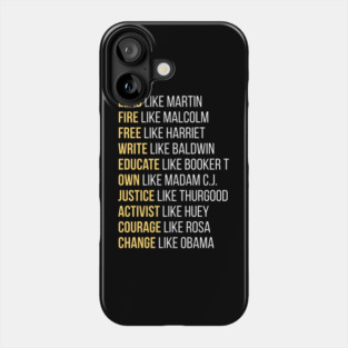 Black Ledgends, Black History, African American, Civil Rights Leaders Phone Case