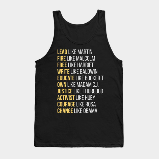 Black Ledgends, Black History, African American, Civil Rights Leaders Tank Top by UrbanLifeApparel