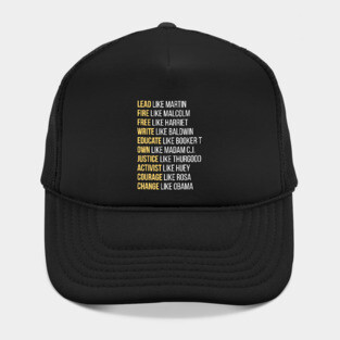 Black Ledgends, Black History, African American, Civil Rights Leaders Hat