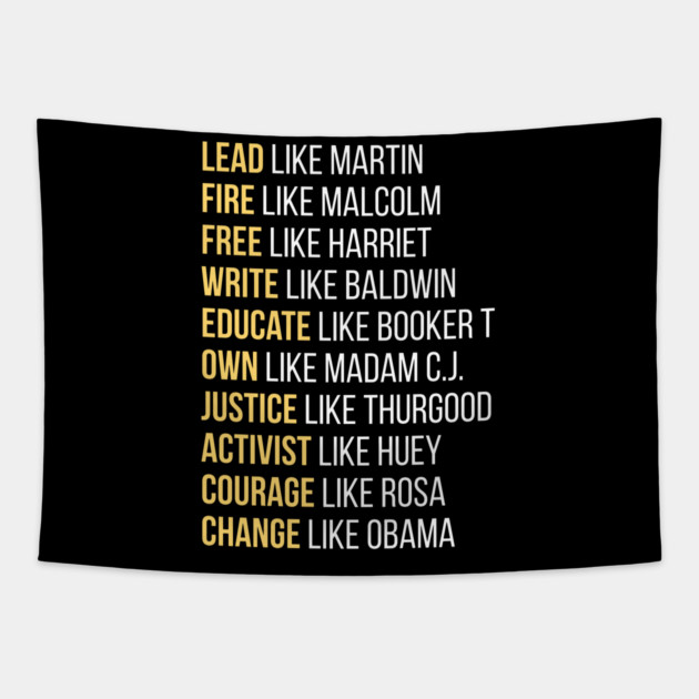 Black Ledgends, Black History, African American, Civil Rights Leaders Tapestry by UrbanLifeApparel