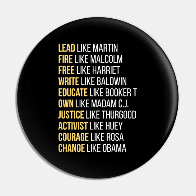 Black Ledgends, Black History, African American, Civil Rights Leaders Pin by UrbanLifeApparel