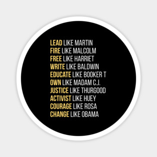 Black Ledgends, Black History, African American, Civil Rights Leaders Magnet