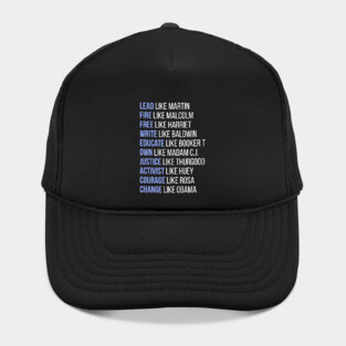 Black Ledgends, Black History, African American, Civil Rights Leaders, Dream like Martin Hat