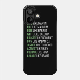 Black Ledgends, Black History, African American, Civil Rights Leaders, Dream like Martin Phone Case