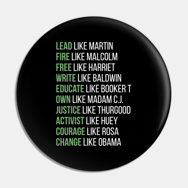 Black Ledgends, Black History, African American, Civil Rights Leaders, Dream like Martin Pin by UrbanLifeApparel