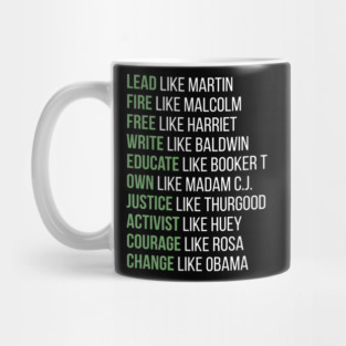 Black Ledgends, Black History, African American, Civil Rights Leaders, Dream like Martin Mug