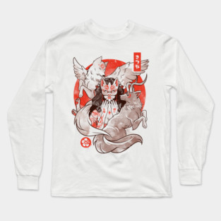 The Fox Yokai - Otaku Japan Animal Art Gift Long Sleeve T-Shirt