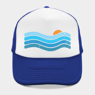 Sunset Ocean Waves Hat
