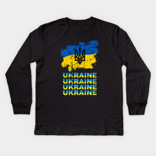Ukraine Ukrainian Lover Kids Long Sleeve T-Shirt