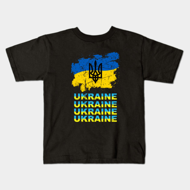 Ukraine Ukrainian Lover Kids T-Shirt by OUTFITPAW