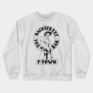 Backstreet Bar Vintage Retro LGBT Gay Ptown Provincetown Crewneck Sweatshirt