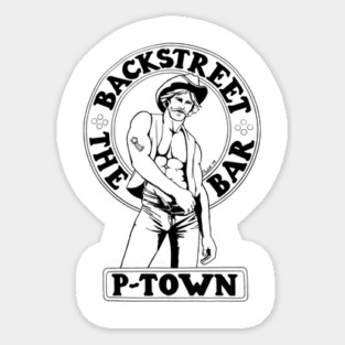 Backstreet Bar Vintage Retro LGBT Gay Ptown Provincetown Sticker
