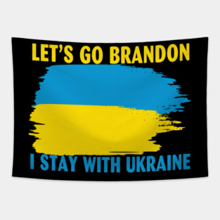 I Stand With Ukraine - Pray For Ukraine - Let's Go Ukraine Flag Tapestry