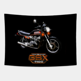 The Classic Suzuki GSX 1100 DOHC design by MotorManiac Tapestry