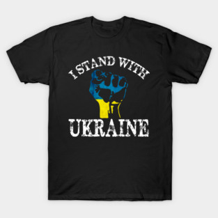 I Stand With Ukraine Vintage Flag T-Shirt