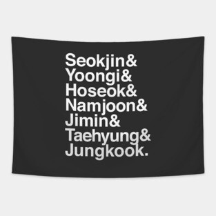 BTS Helvetiva Names Tapestry