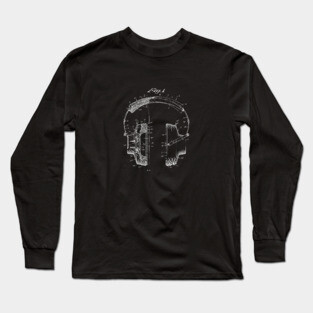Stereo Headphones Patent Image Long Sleeve T-Shirt