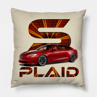 Tesla Model S Plaid Mode v2 Pillow