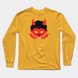 Devil Boy Emoji Long Sleeve T-Shirt