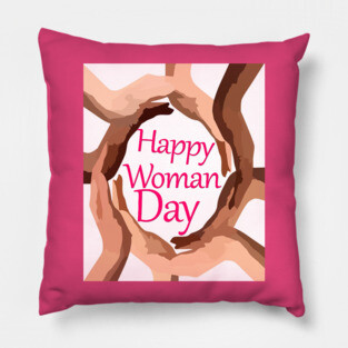 happy woman day Pillow