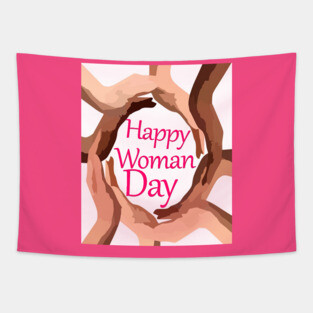 happy woman day Tapestry