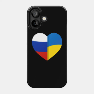 Peace heart russia urkrainia Phone Case