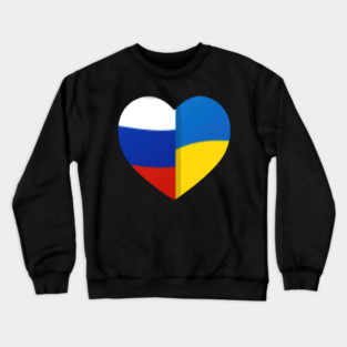 Peace heart russia urkrainia Crewneck Sweatshirt