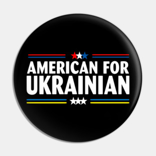 American For Ukrainian US Ukraine Flag Pin
