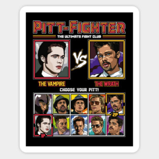 Brad Pitt Fighter Sticker