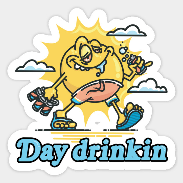 Day Drinking Sun Sticker by stayfrostybro