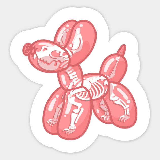 Balloon Animal Skeleton Sticker by stayfrostybro