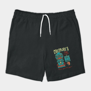 Black Lagoon Tiki Bar - Creepy Cute Creature - Hawaii Island Vacation Shorts
