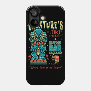 Black Lagoon Tiki Bar - Creepy Cute Creature - Hawaii Island Vacation Phone Case