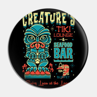 Black Lagoon Tiki Bar - Creepy Cute Creature - Hawaii Island Vacation Pin
