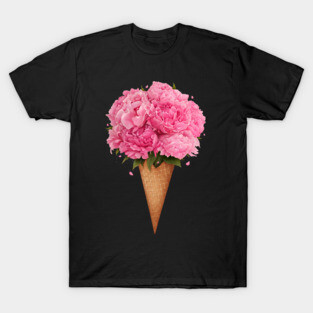 Ice cream with peonies T-Shirt