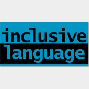 Inclusive Language Typography Posters and Art