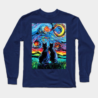 van Gogh's Cats Long Sleeve T-Shirt