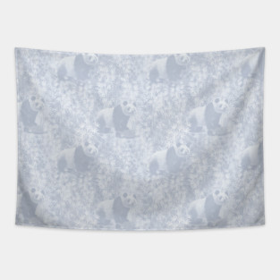 Cool Neutral Bamboo with Panda Tapestry