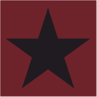 Black Tactical five-pointed star Posters and Art