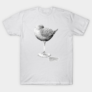 vogel met glazen poot T-Shirt