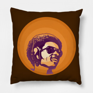 Stevie Wonder (Orange/Purple) Pillow