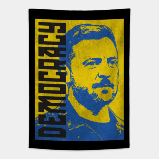 Zelensky Ukraine Democracy Tapestry