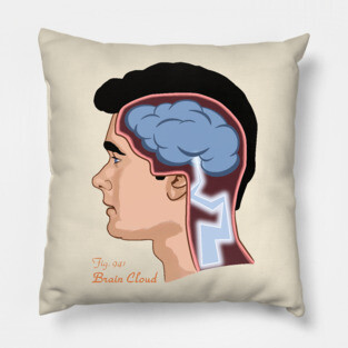 Brain Cloud (Joe Versus the Volcano) Pillow