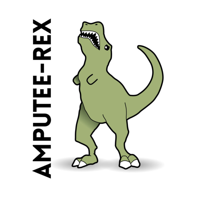 Amputee-Rex - Dinosaur Pun Design by Nonstop Shirts