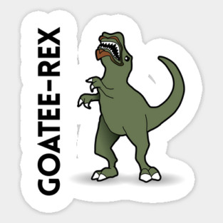 Goatee-Rex - Dinosaur Pun Design Sticker